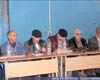 На заседании научной конференции слева на право  к.ф.м.н Гусейнов Магомед, Магомедов М. зав. ДНЦ, Абдулсаламов А. научный сотрудник ЯЛИ ДНЦ, профессор Айтберов Тимур 