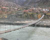 Suspension bridge through Andijskoej койсу to settlement Gadajchi.