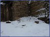 Частные дворы в с. Тлондода  зимой