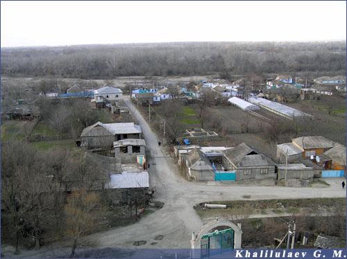 Селение Нечаевка Кизилюртовского района. Обзор с минарета.,  Селение Нечаевка Кизилюртовского района. Обзор с минарета.
