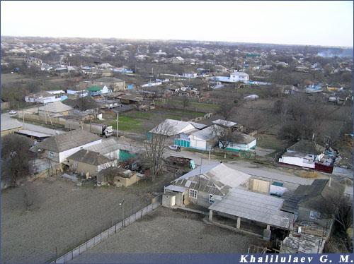 Селение Нечаевка Кизилюртовского района. Обзор с минарета.,  Селение Нечаевка Кизилюртовского района. Обзор с минарета.