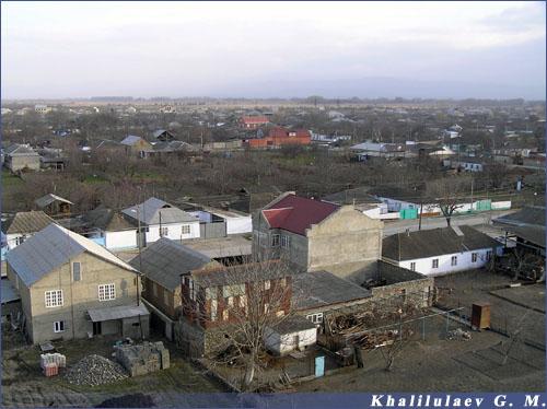 Селение Нечаевка Кизилюртовского района. Обзор с минарета.,  Селение Нечаевка Кизилюртовского района. Обзор с минарета.
